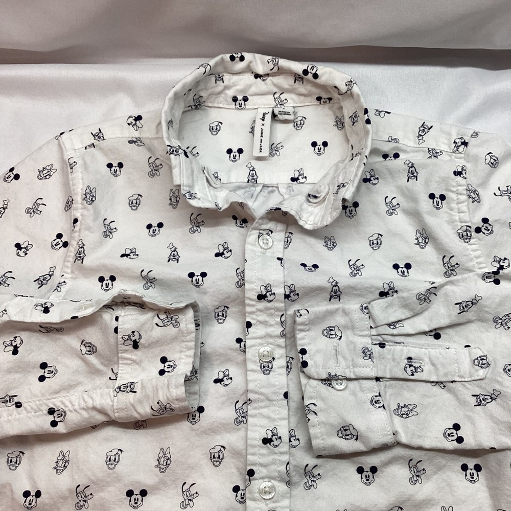Disney x Janie and Jack Mickey Friends Oxford Button Down Shirt Kids Size 8